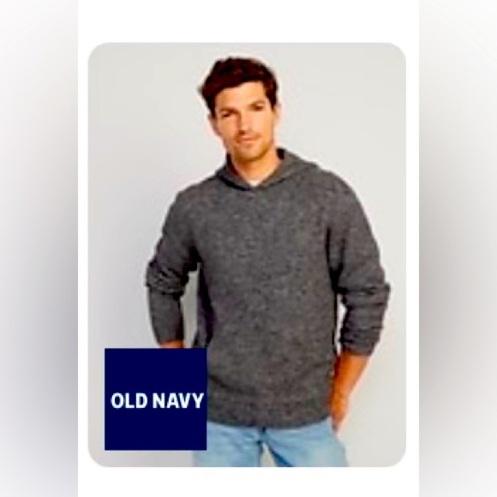 Old Navy pullover men's hoodie heather grey